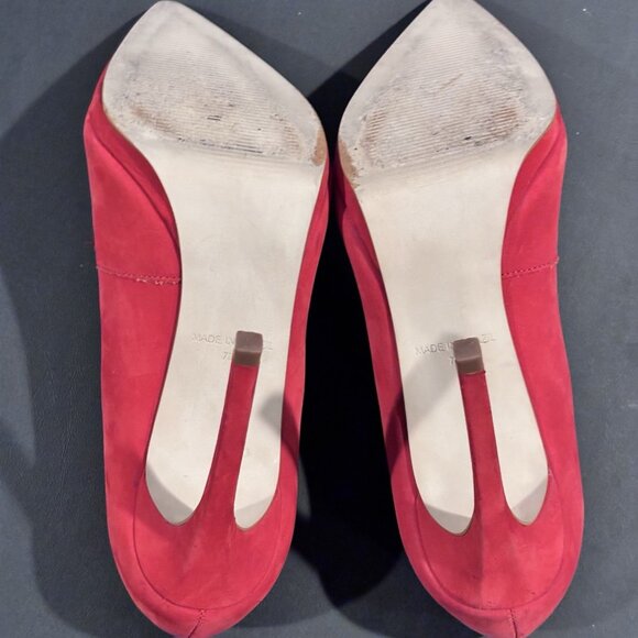 Steve Madden Lovey Red Suede Stiletto Pumps - Picture 13 of 16